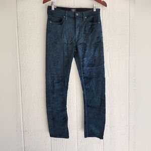 Citizens Of Humanity green velvet harlow ankle midrise slim pants